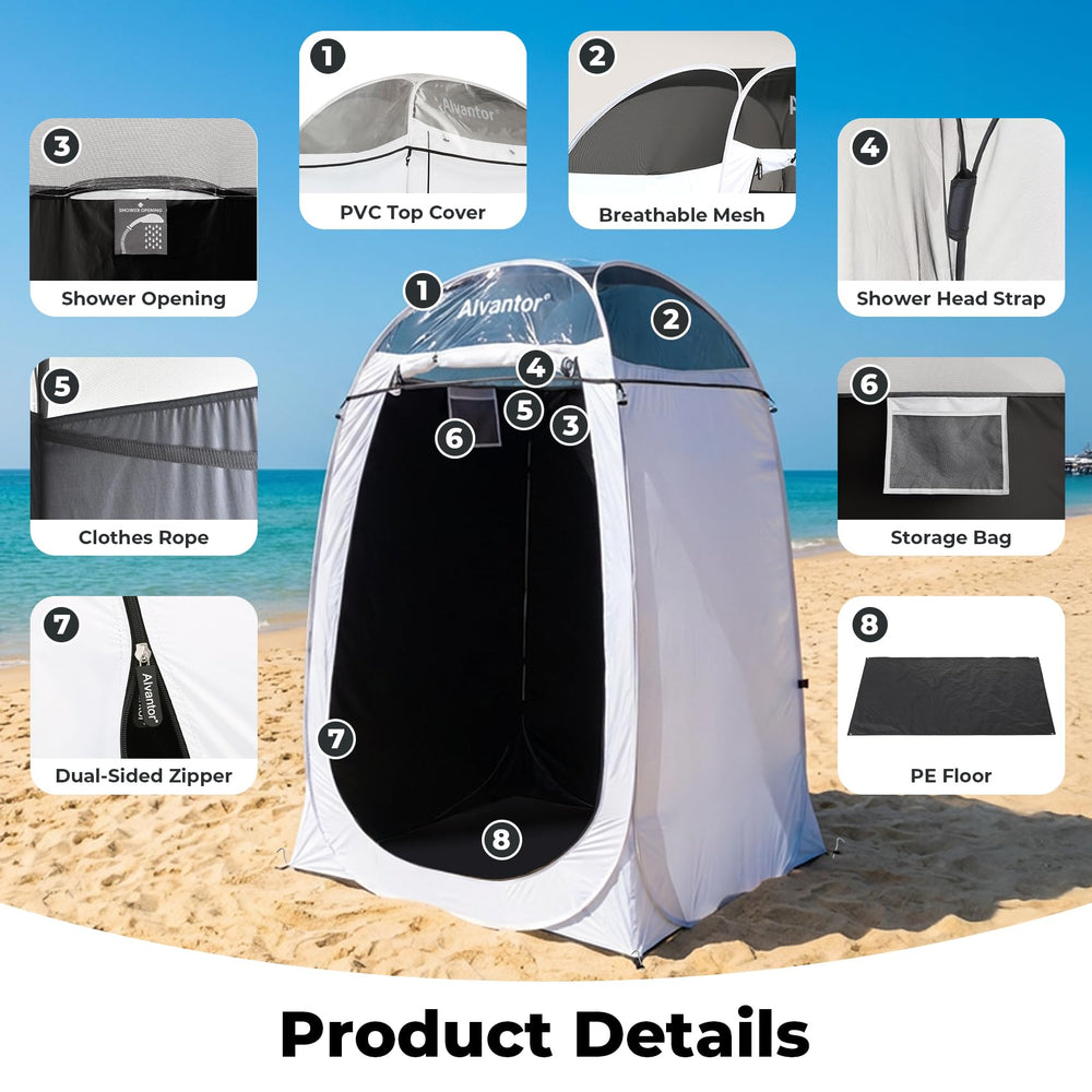 Alvantor compact tent for privacy at beach or campsite.