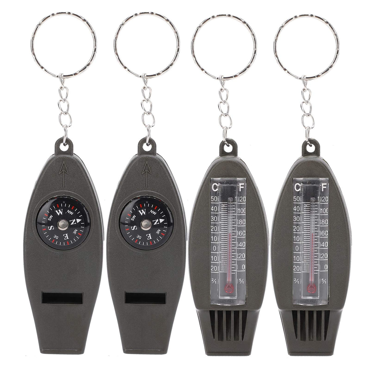 Alvinlite 4in1 survival whistle for portable signaling and direction finding