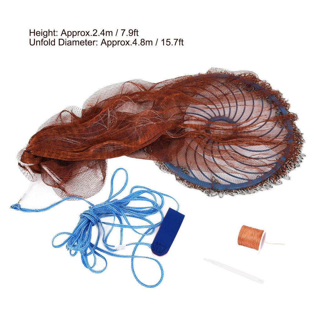 Alvinlite cast net with heavy sinkers detail emphasizing fast submersion and bait retention