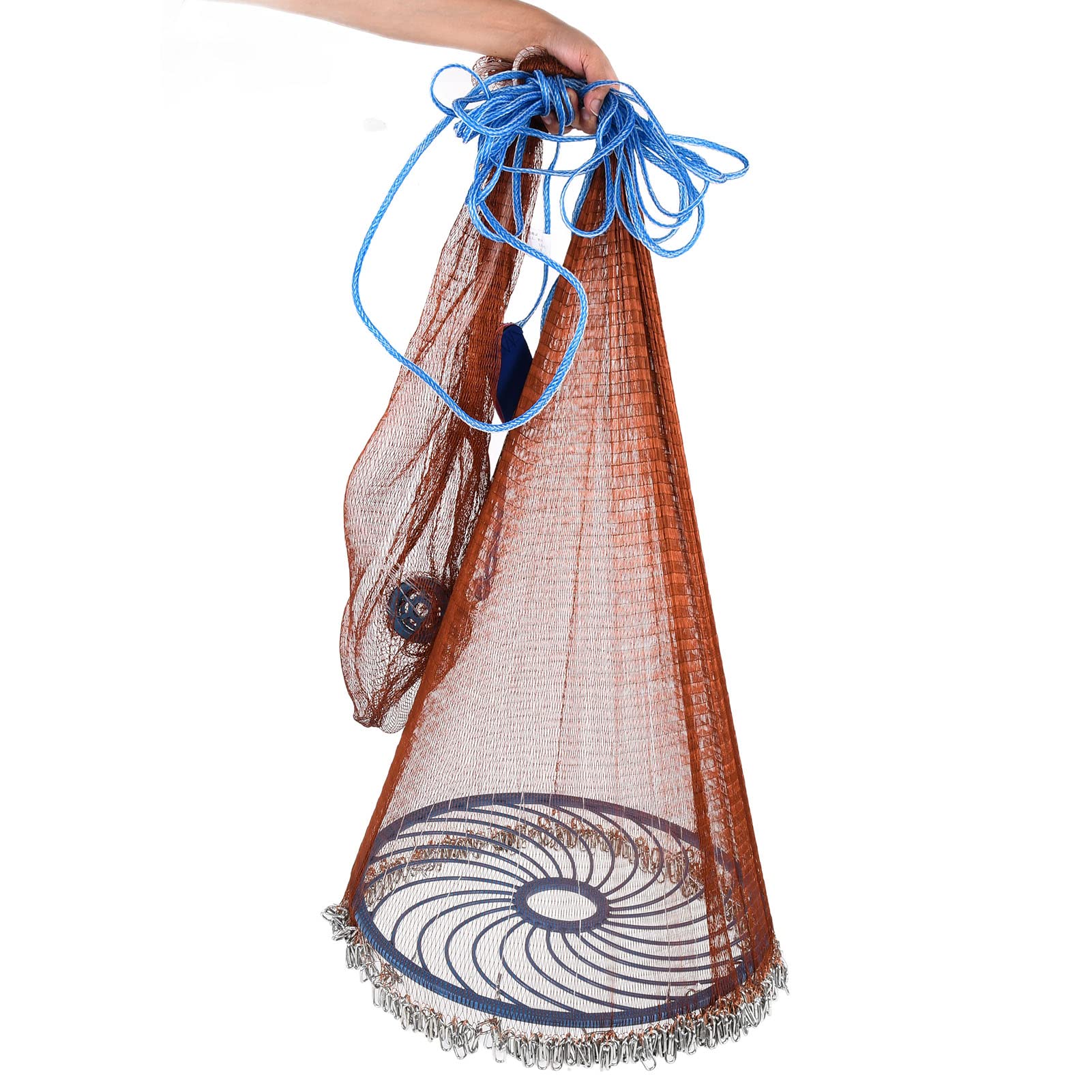 Alvinlite cast net 15.7ft overview showing wide casting range for bait