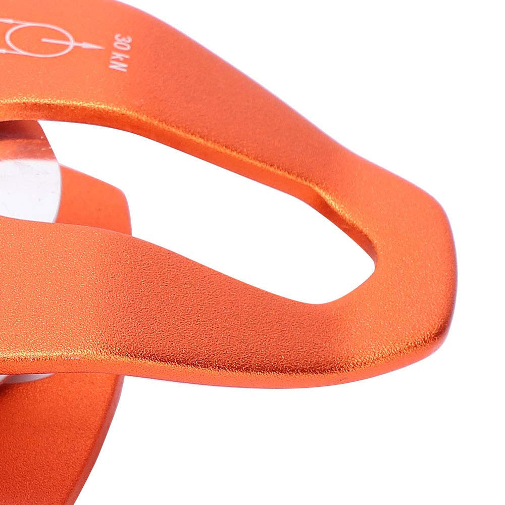Side-swing cheeks and rivets promote smooth rotation and rope protection.
