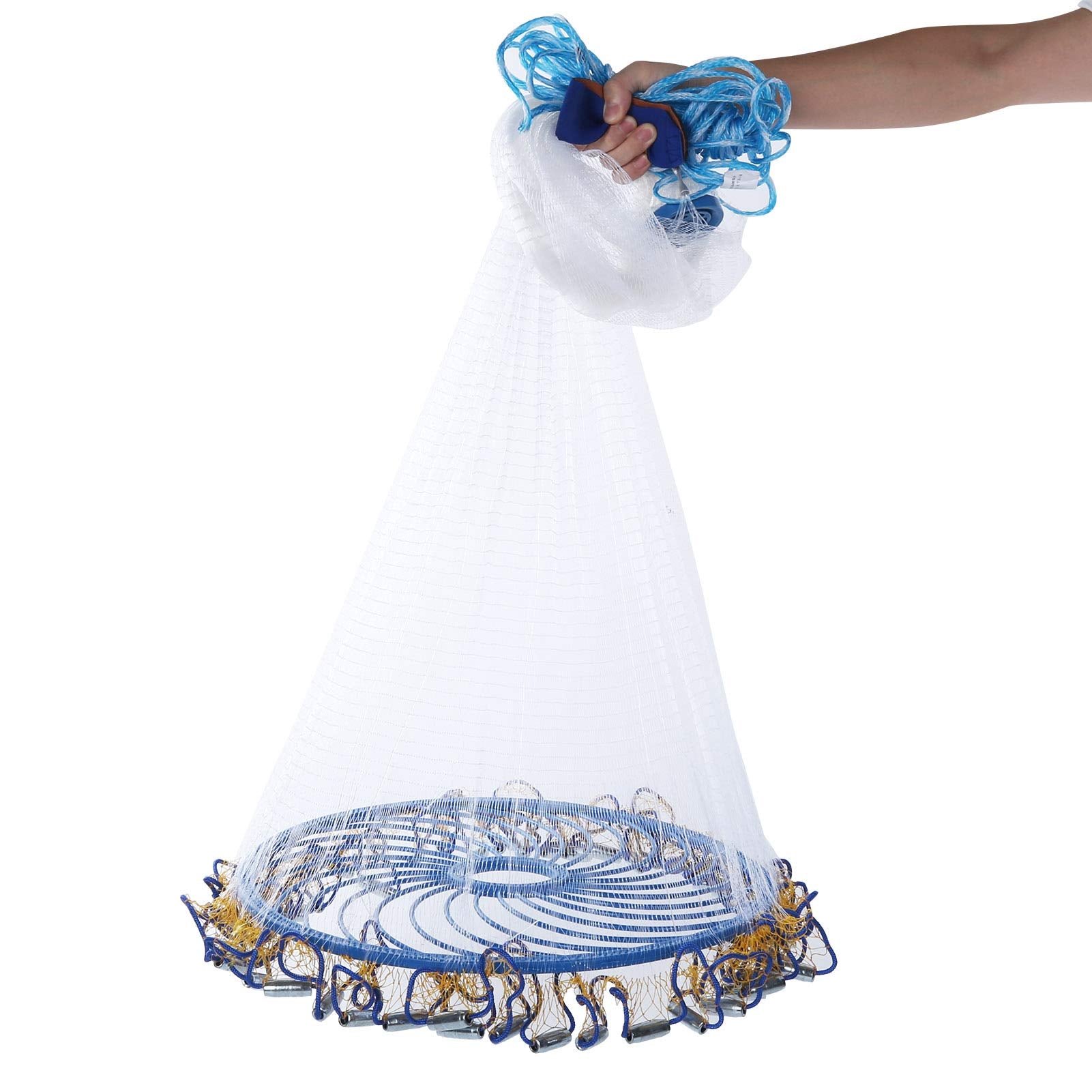 Alvinlite Standard Cast Net 14ft radius for broad bait coverage in fresh or saltwater.