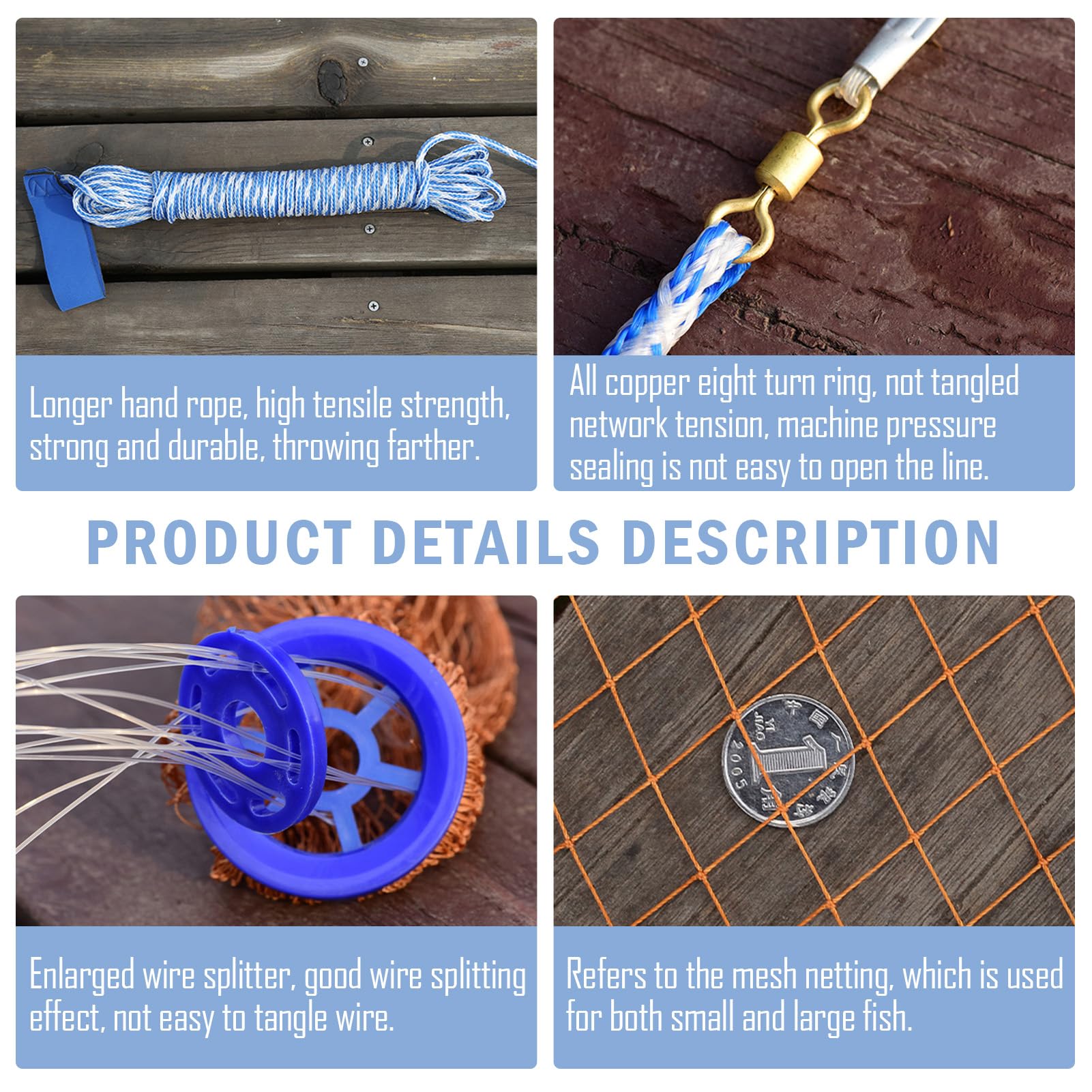 Alvinlite net works in freshwater and saltwater environments for bait use.