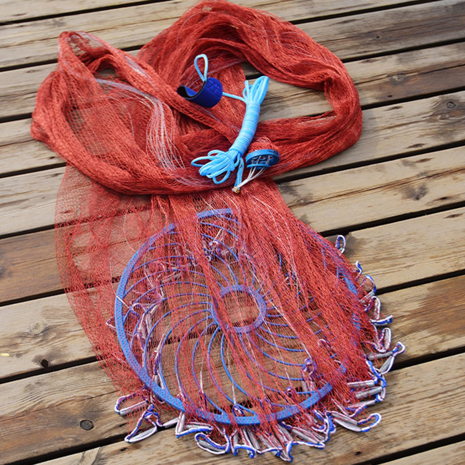 Alvinlite throw-style cast net is beginner-friendly for quick learning.