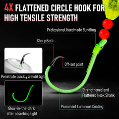 High-visibility EVA floats and glow beads for night fishing