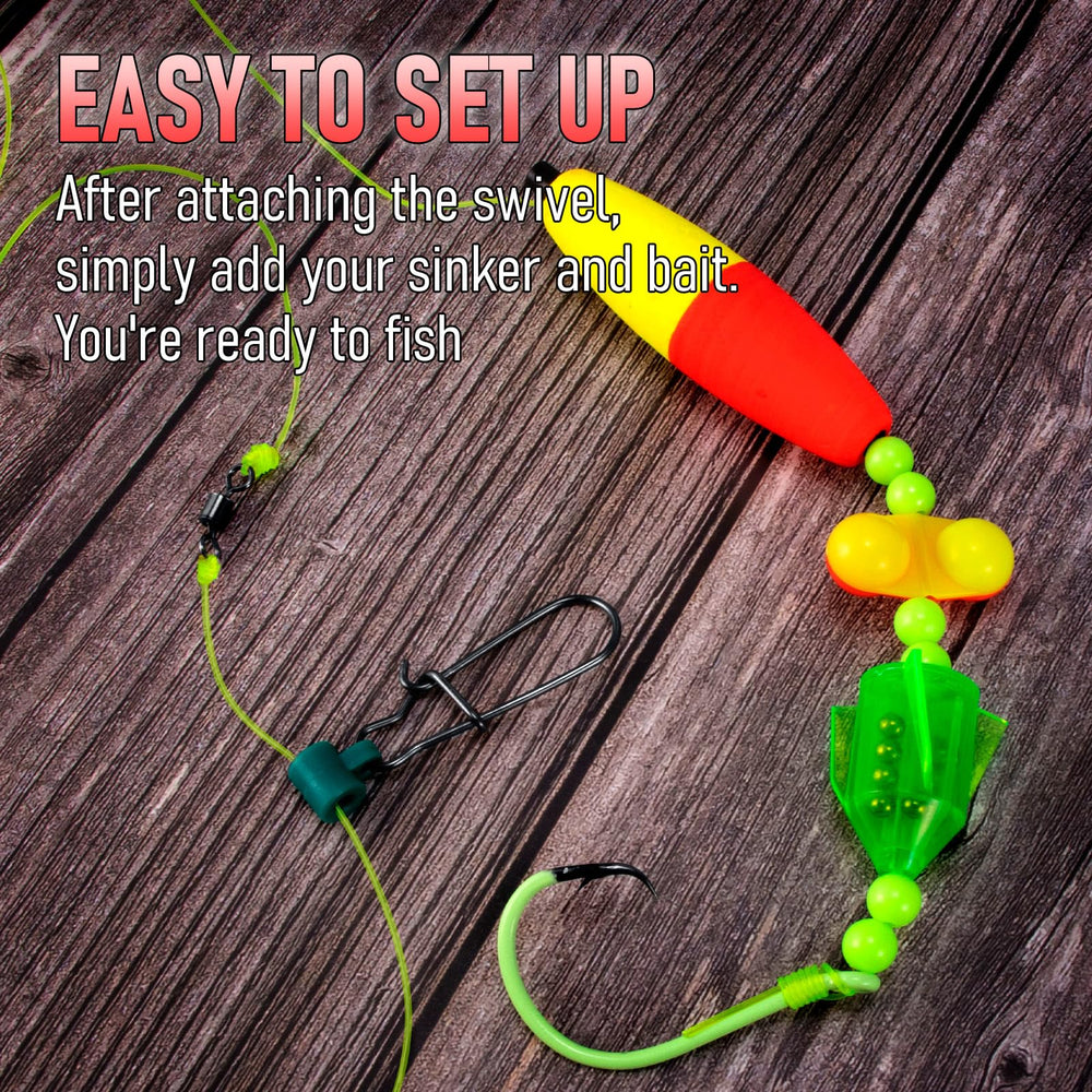 Glow-in-the-dark catfish hooks with beads