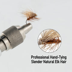 Floating elk hair caddis dry fly ready for trout fishing