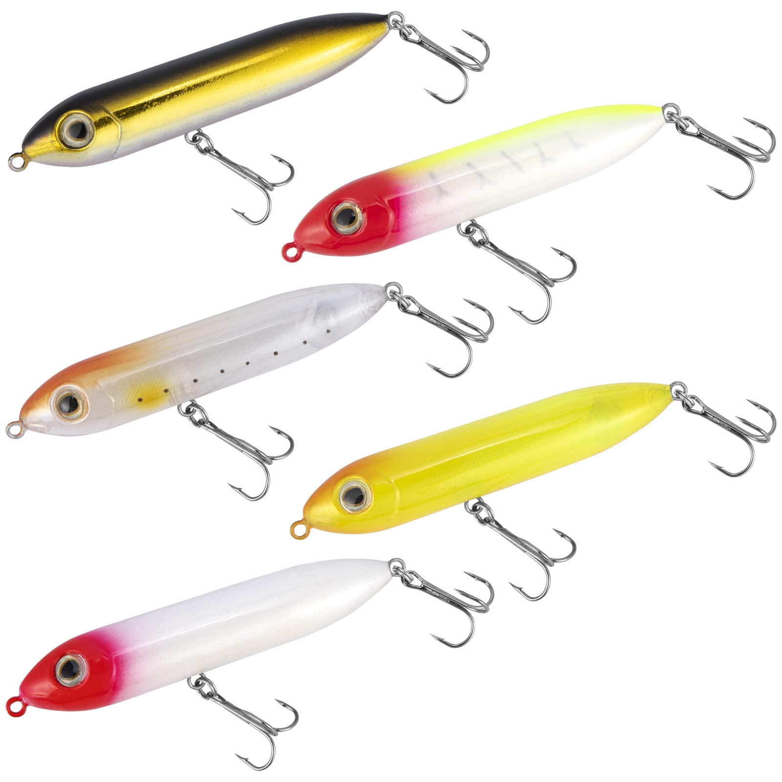 Alwonder top water lure color variant 1 with 3D eyes
