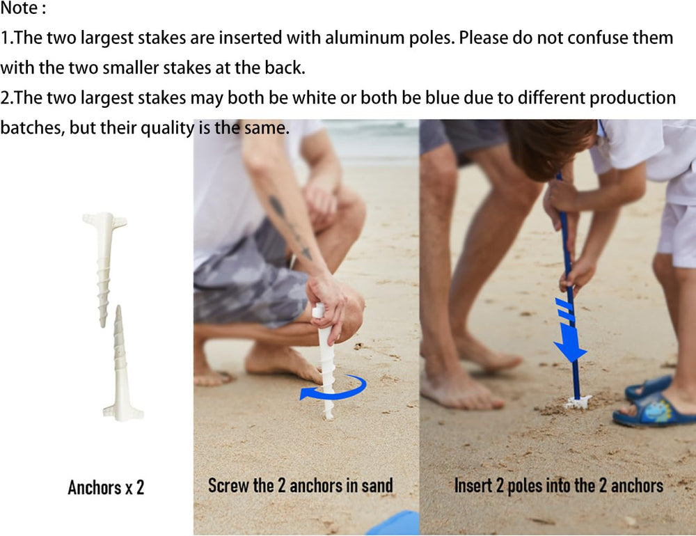 ALYCASO aluminum poles threaded through sleeves enable sturdy setup.