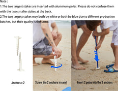 ALYCASO aluminum poles threaded through sleeves enable sturdy setup.