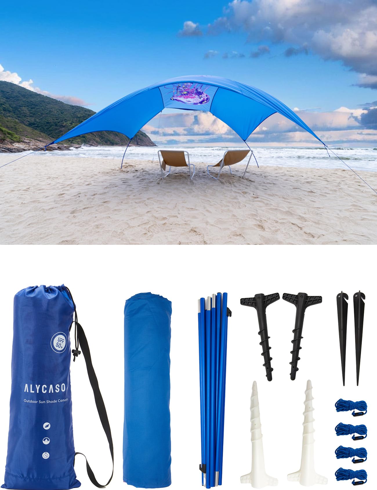 ALYCASO portable shade case demonstrates featherlight transport to parks.