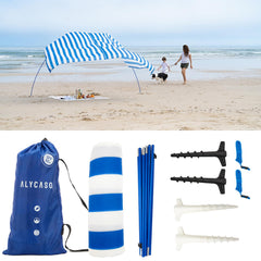 ALYCASO wind-proof anchors secure shade in a breezy outdoor area.