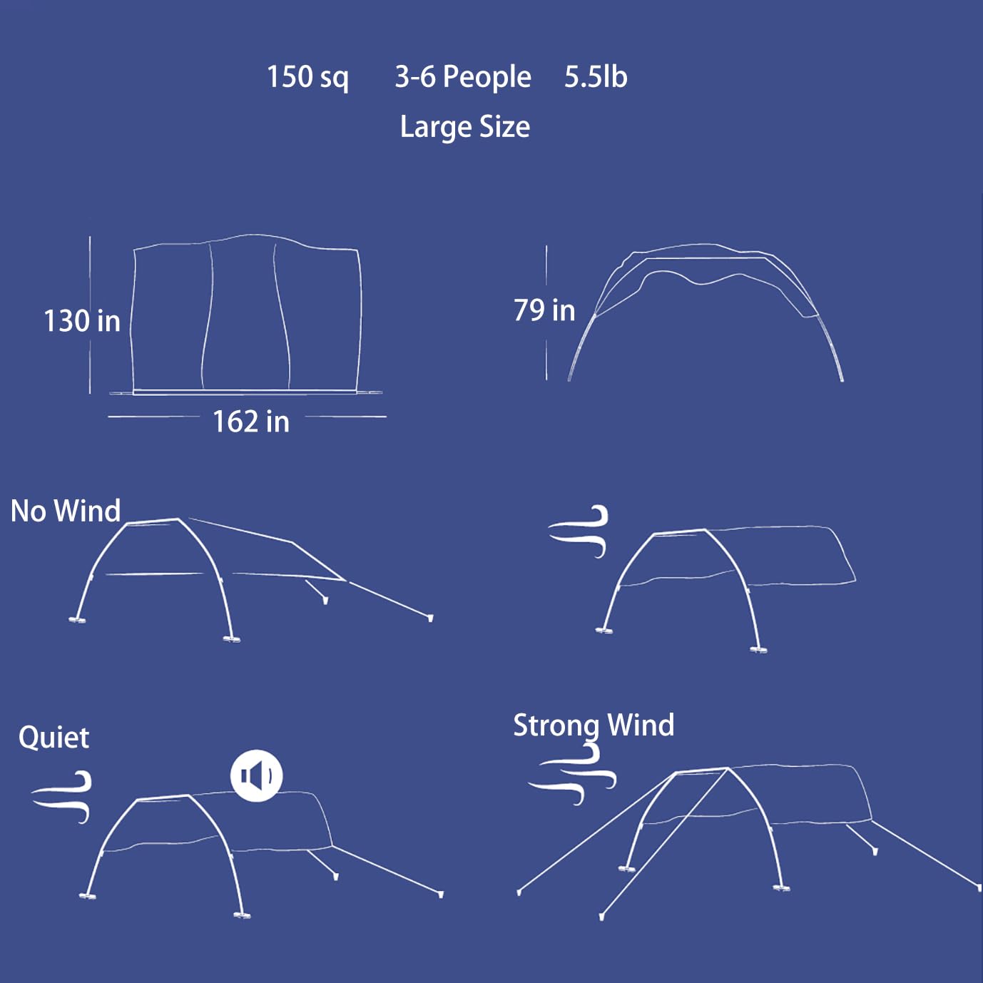 ALYCASO wind shelter setup shows quick 2-minute assembly for outdoor events.