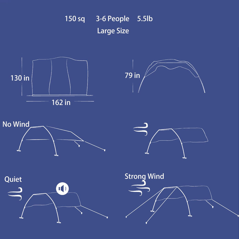 ALYCASO wind shelter setup shows quick 2-minute assembly for outdoor events.