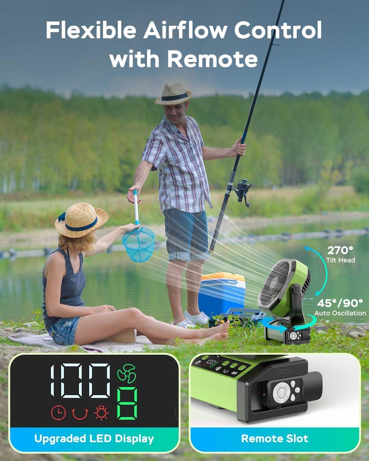 AMACOOL camping fan hook for tent hanging and better circulation