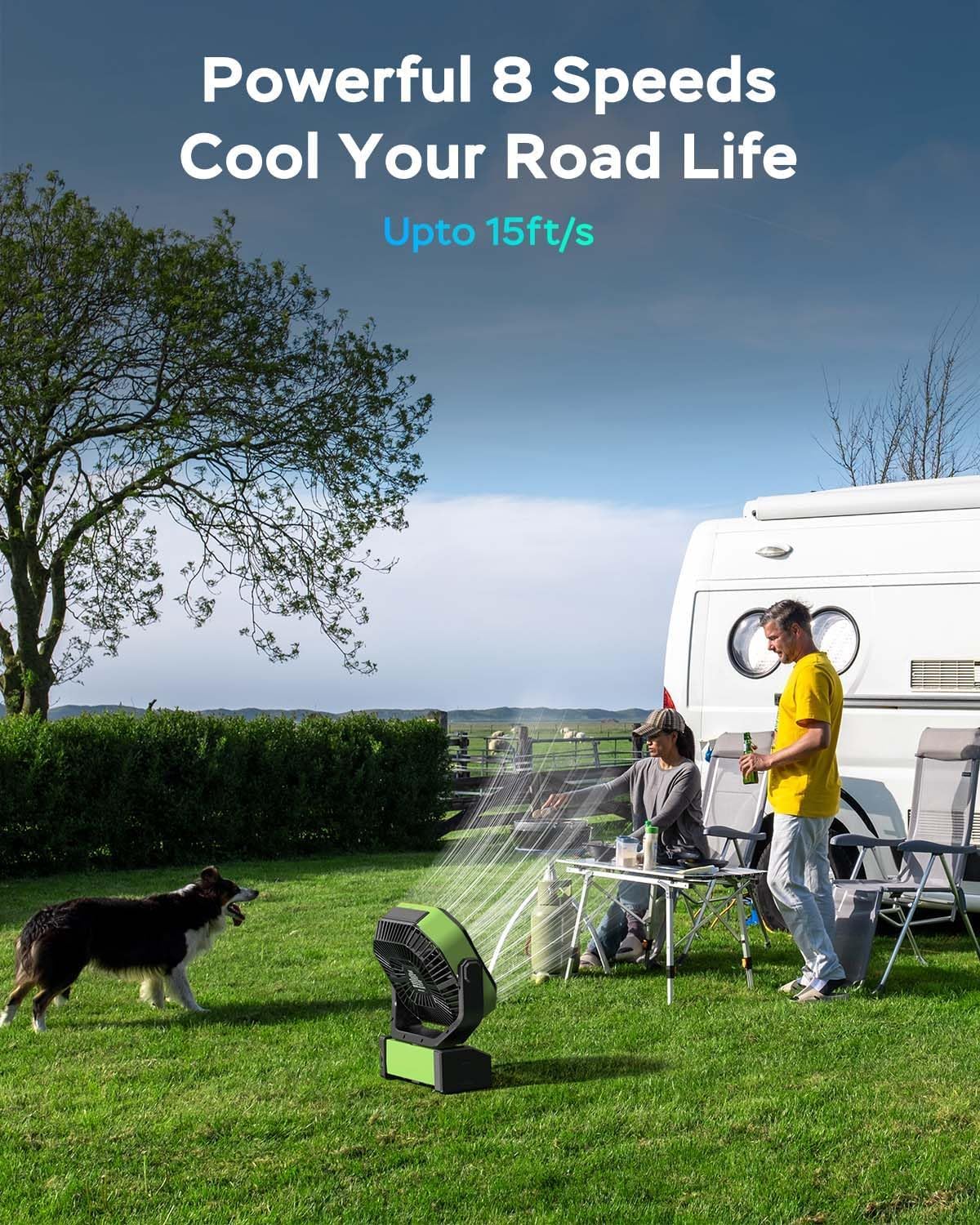 AMACOOL camping fan LED light delivers up to 150 lumens for emergencies