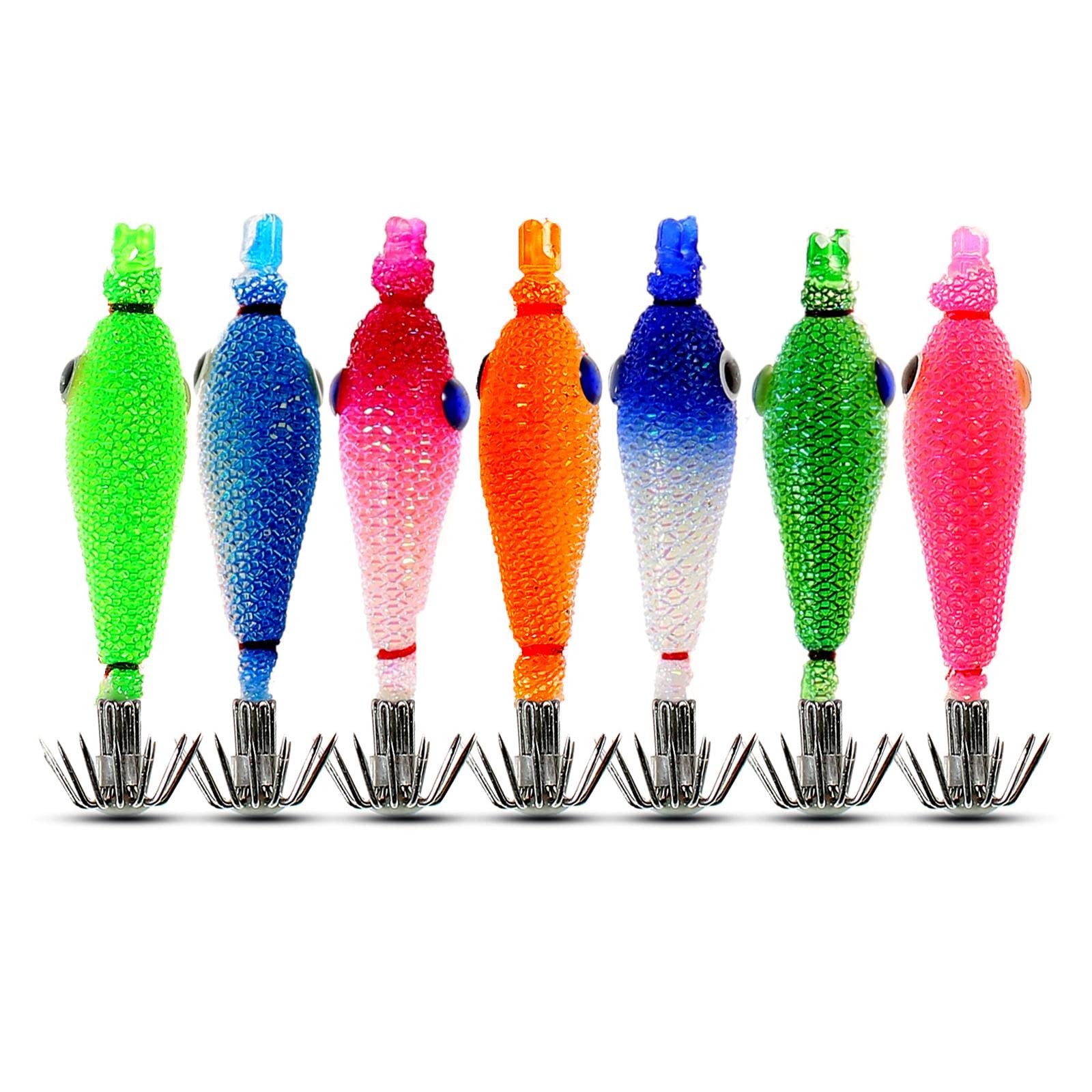 Glow-in-the-dark luminous squid jig hook for squid fishing