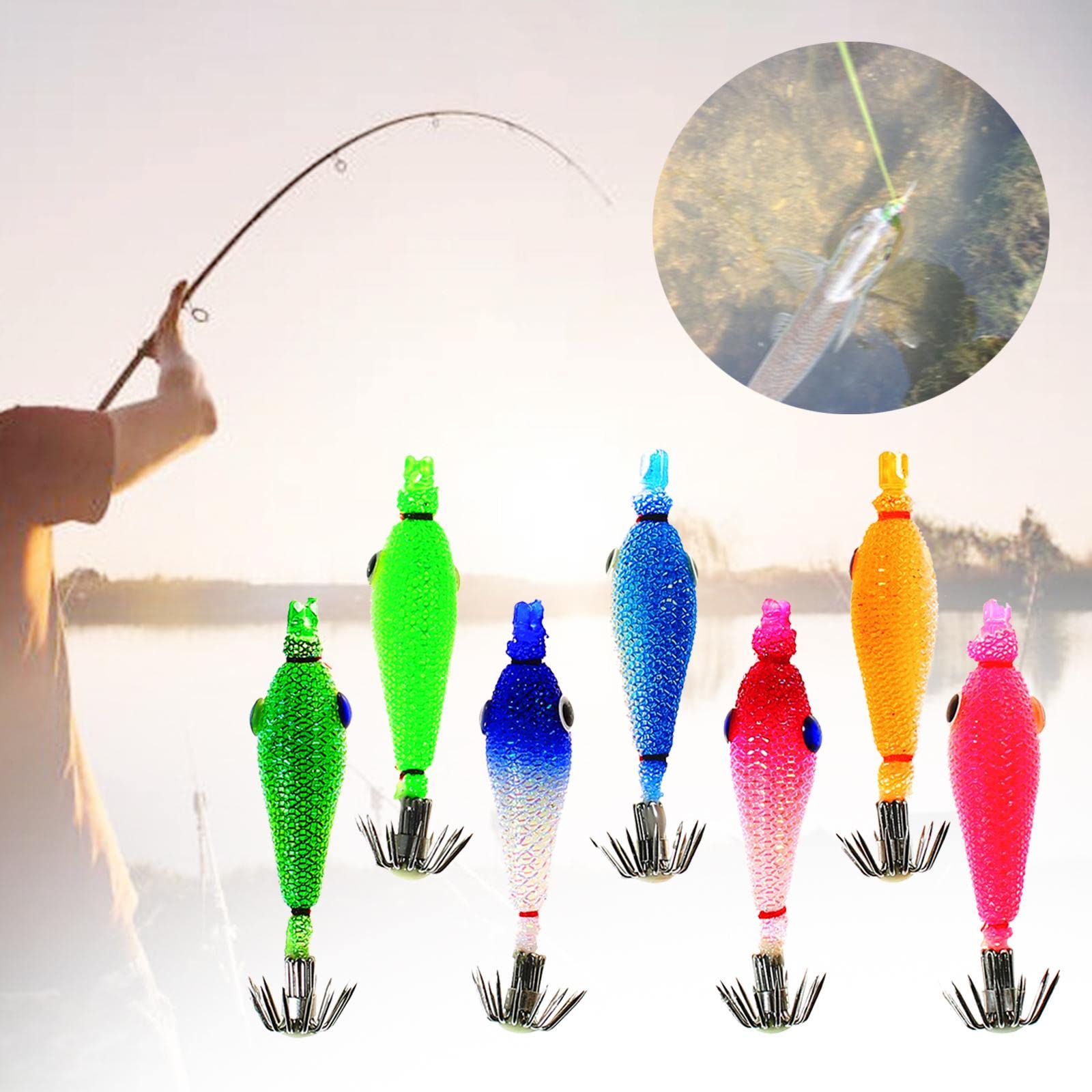 Durable stainless steel Amagogo squid jig hooks for saltwater and freshwater