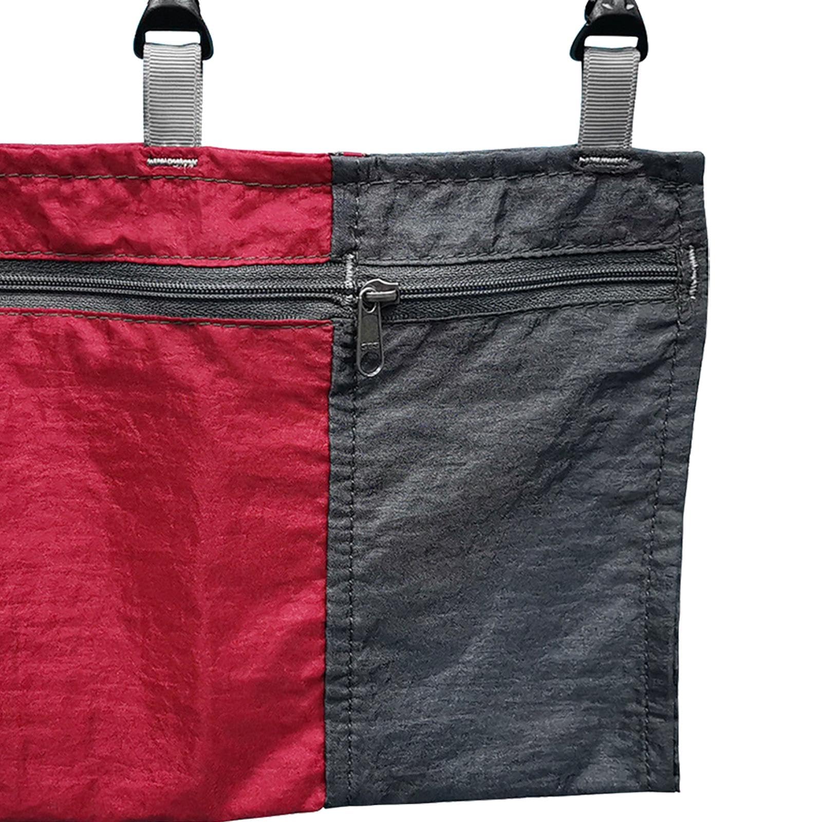 Amagogo hammock organizer attached to trees or poles for flexible setup.