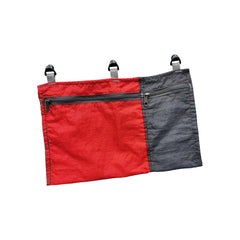 Amagogo hammock organizer bag in red with spacious pockets for camping essentials.