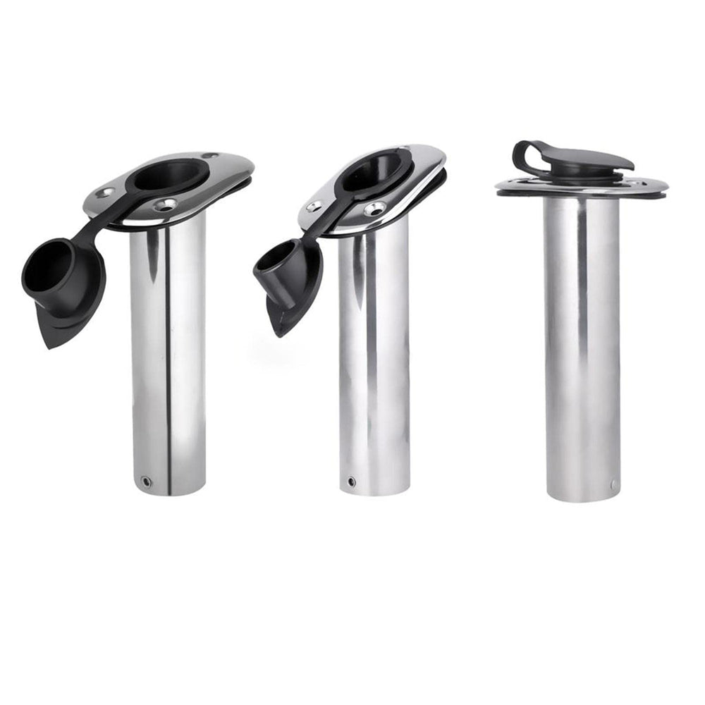 Tap-in installation of rod holder liner with waterproof cap