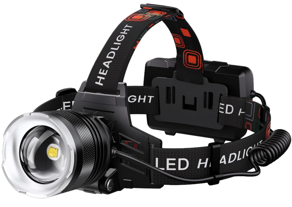 AMAKER headlamp rechargeable battery shows long-run power for outdoor use.