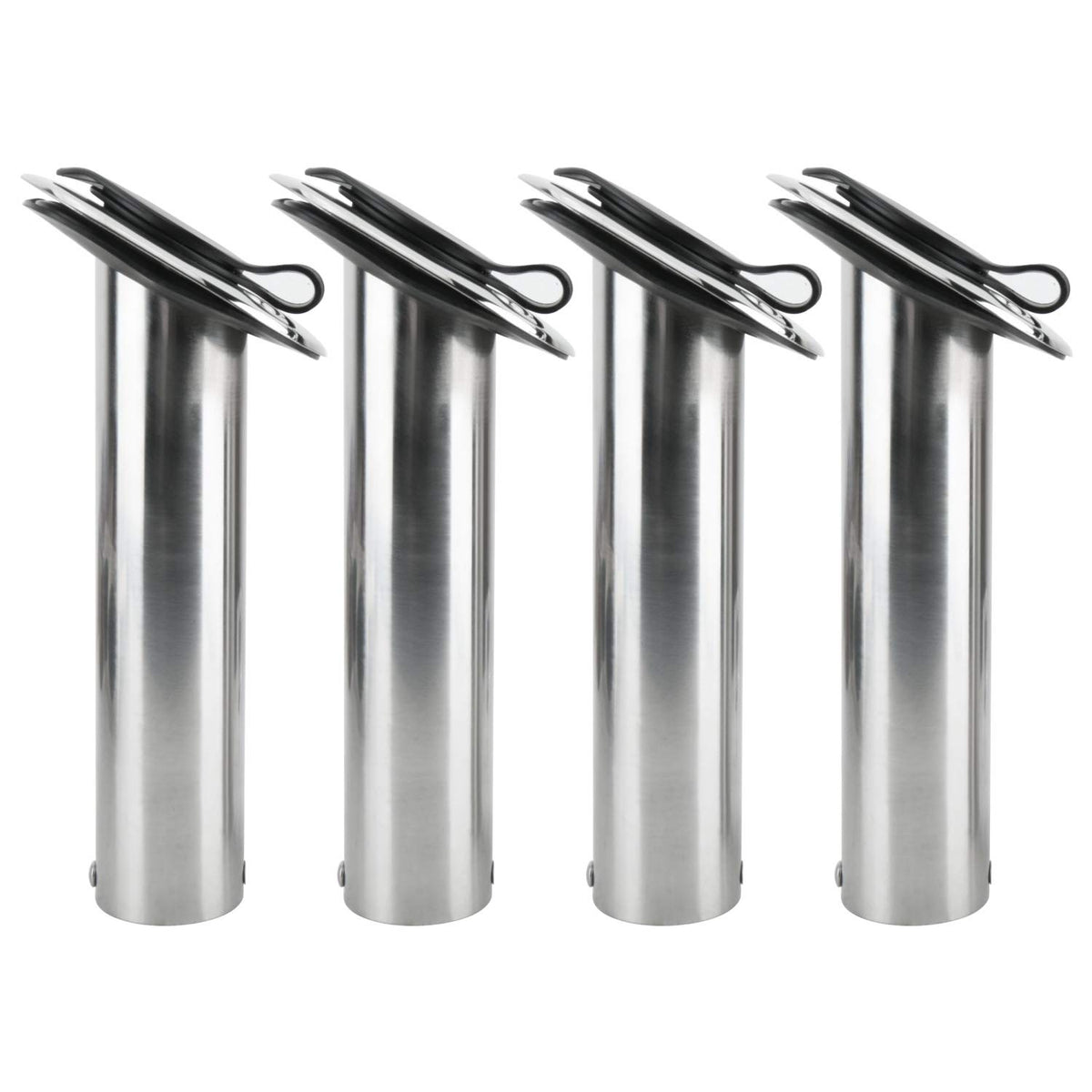 Amarine Made 4-pack stainless steel rod holders with cap and gasket, 30-degree model
