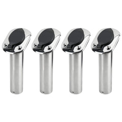 Flush mount rod holder with cap, liner and gasket (30-degree)