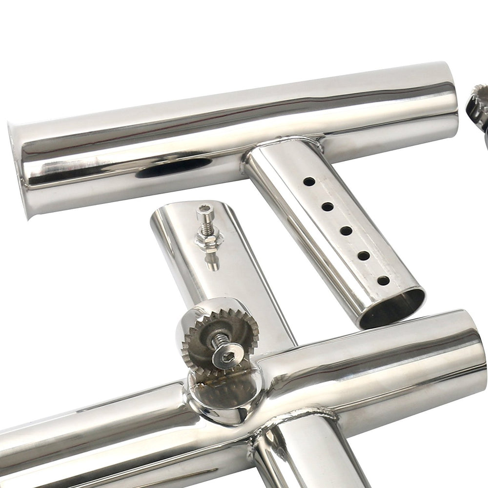 Rotates to multiple positions for extra rod storage
