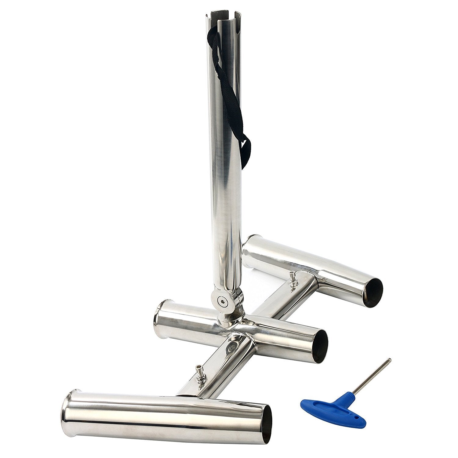Kite fishing mounting with triple rod holder
