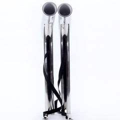 Amarine Made close-up stainless steel — mirror finish highlights corrosion resistance for coastal trips.