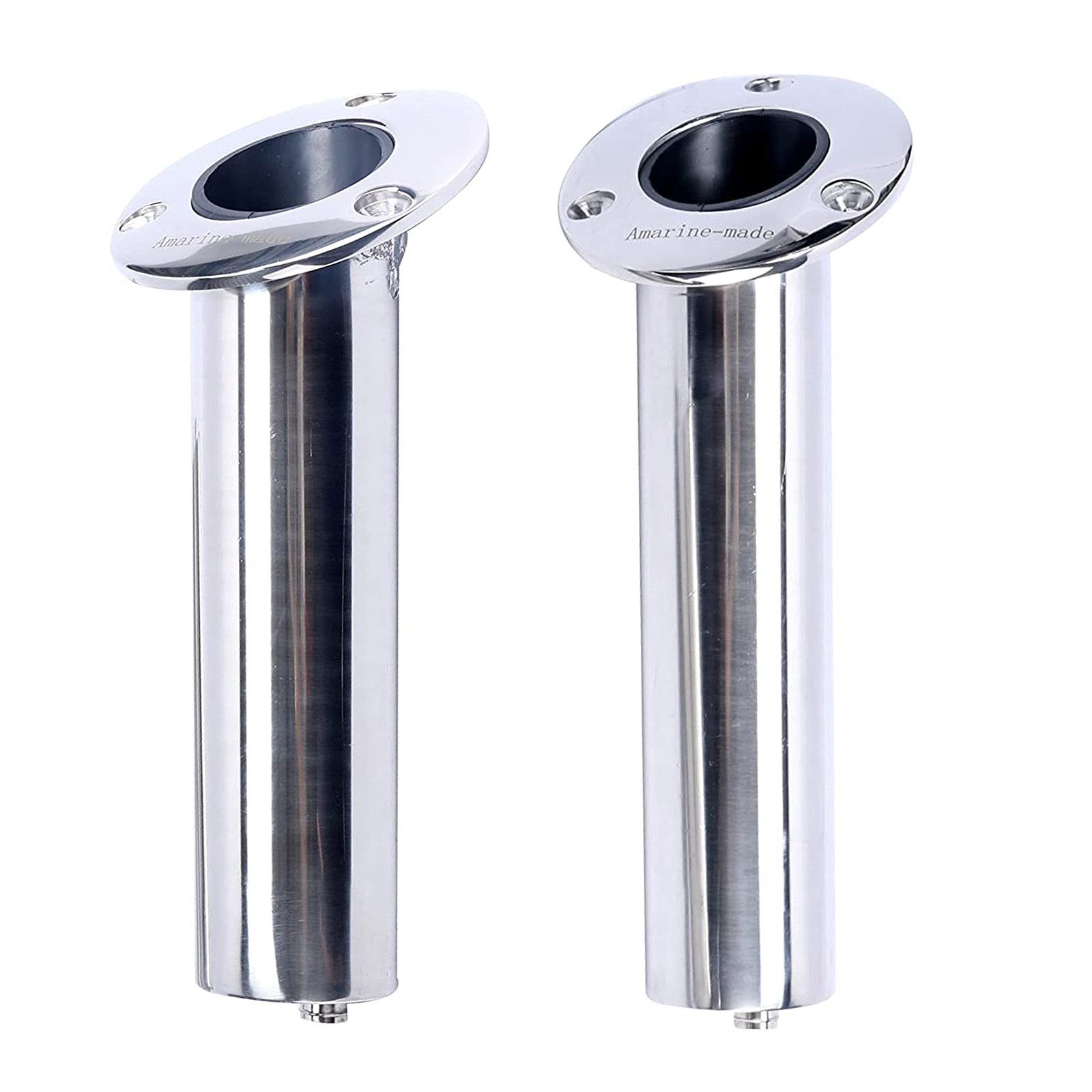 Amarine-made rod holders, 30-degree front view