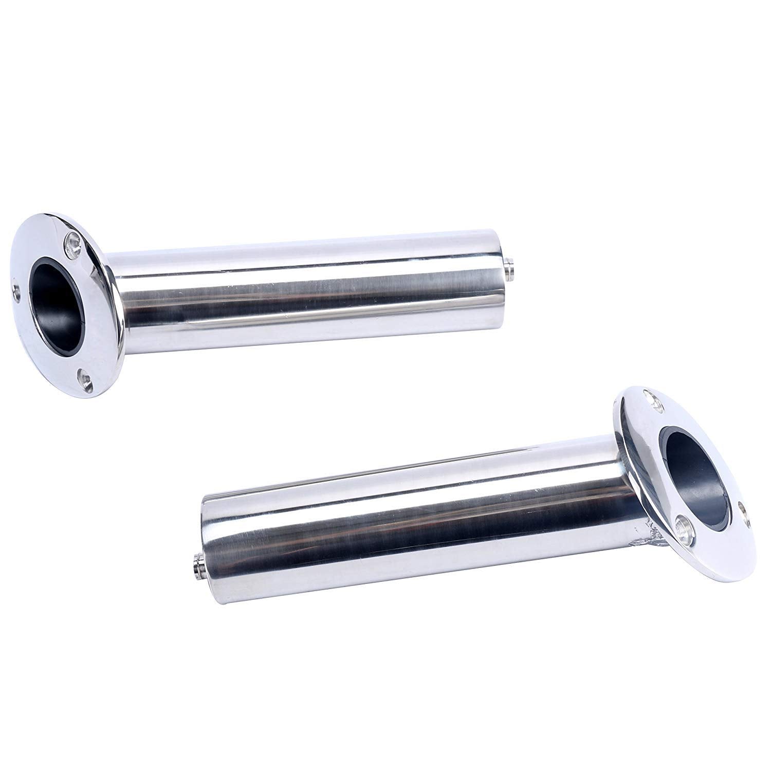 Amarine Made rod holders shown at 30-degree angle for versatile gunnel mounting.