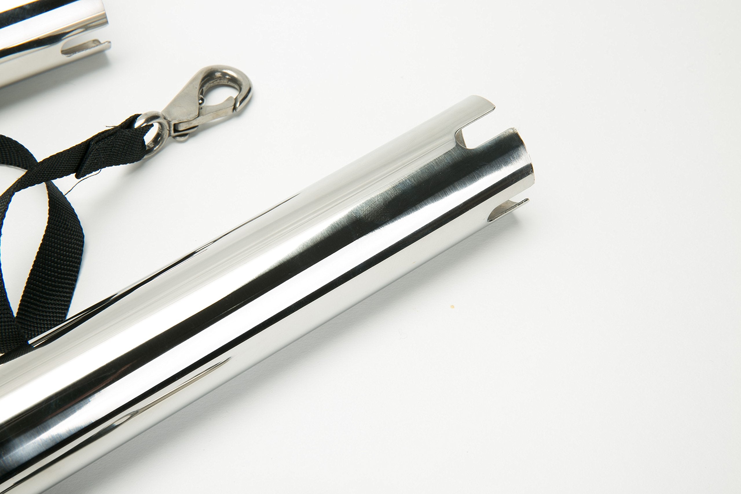 Amarine Made stainless finish deck view showing durable, stylish rod holder on deck.