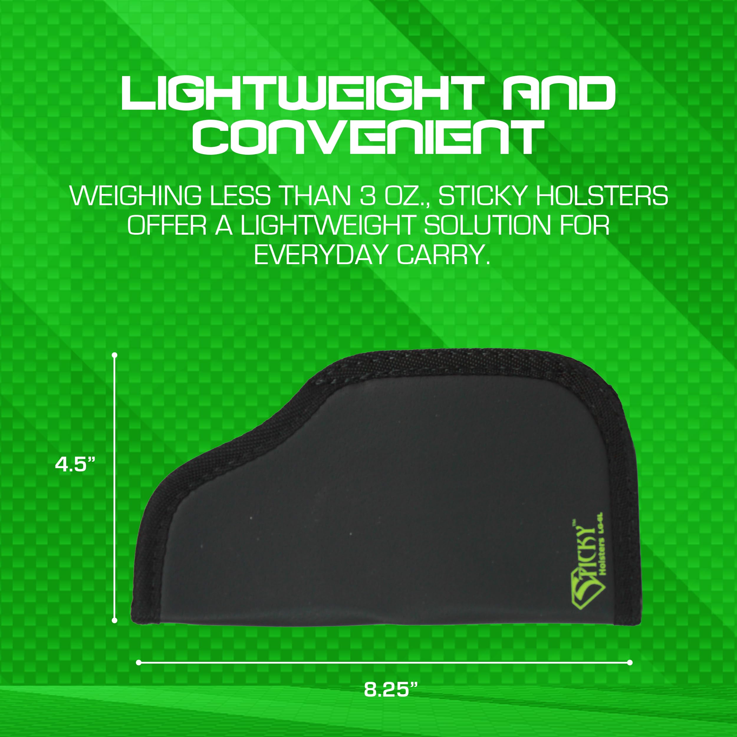 Ambidextrous design supports left- and right-handed draw