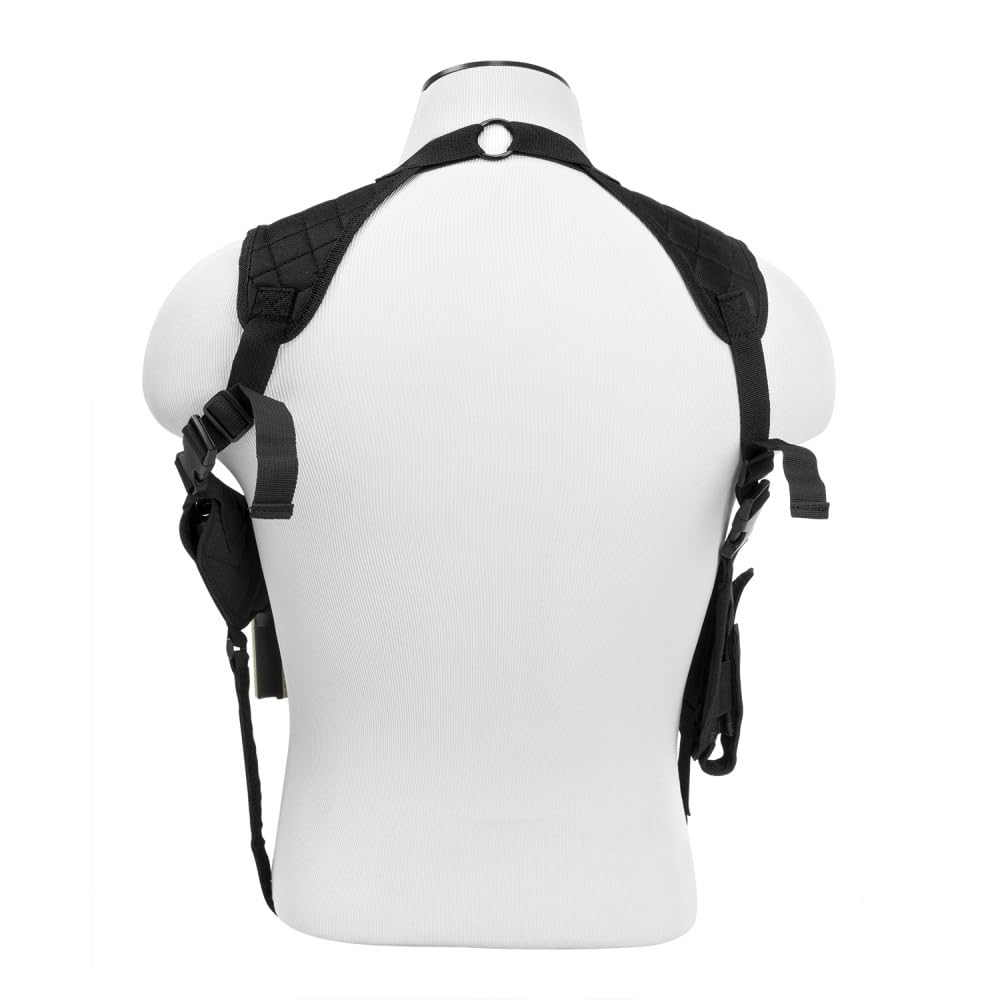 Adjustable thumb break and tie-down straps on ambidextrous holster