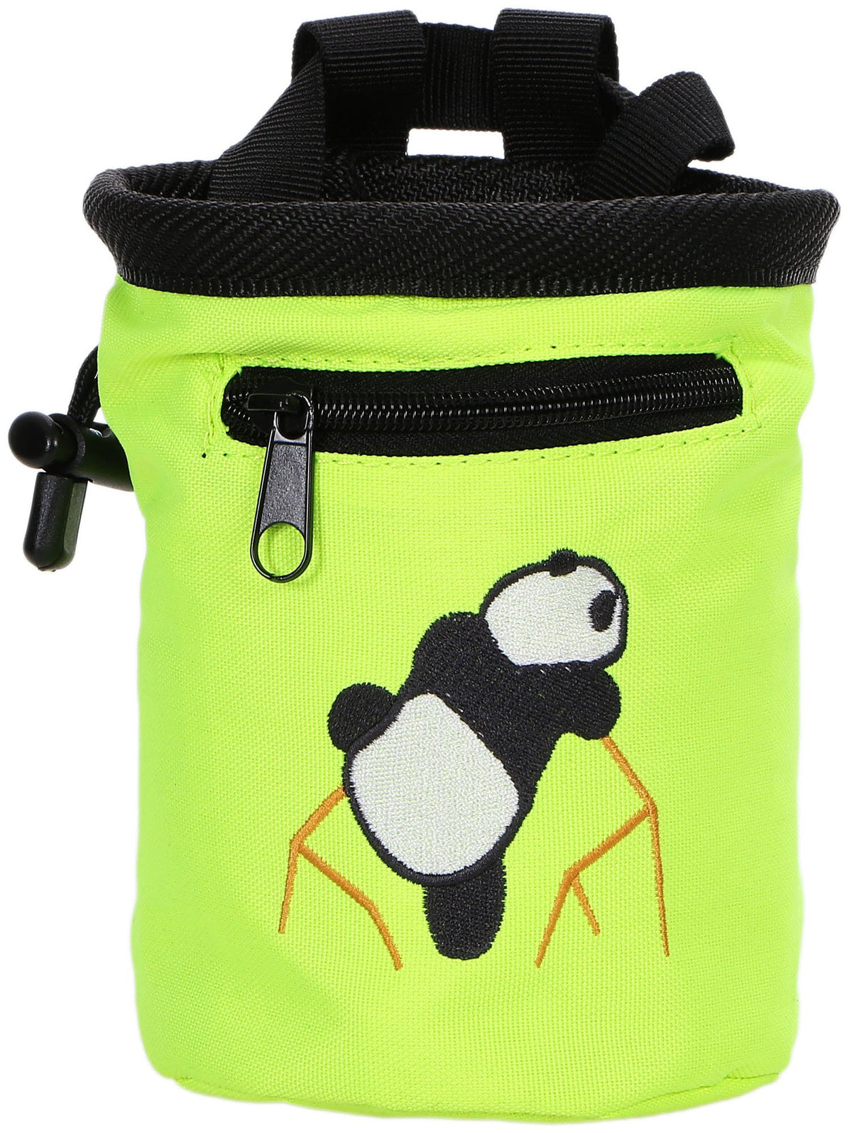 AMC climbing chalk bag embroidery provides compact storage with quick access on indoor routes