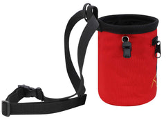 AMC Panda chalk bag drawstring enclosure keeps chalk secure.