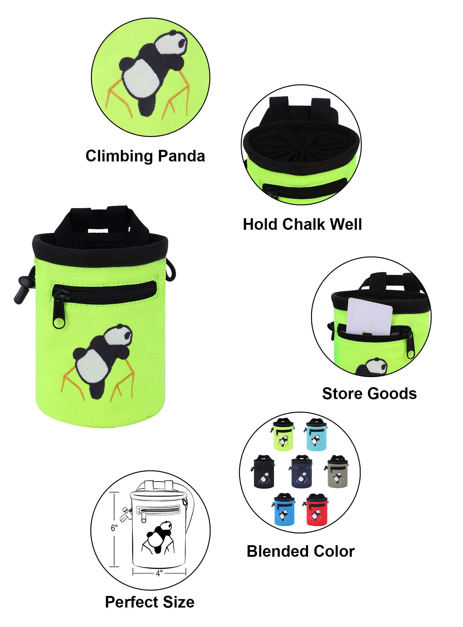 AMC chalk bag ideal for sport, gym climbing, and bouldering
