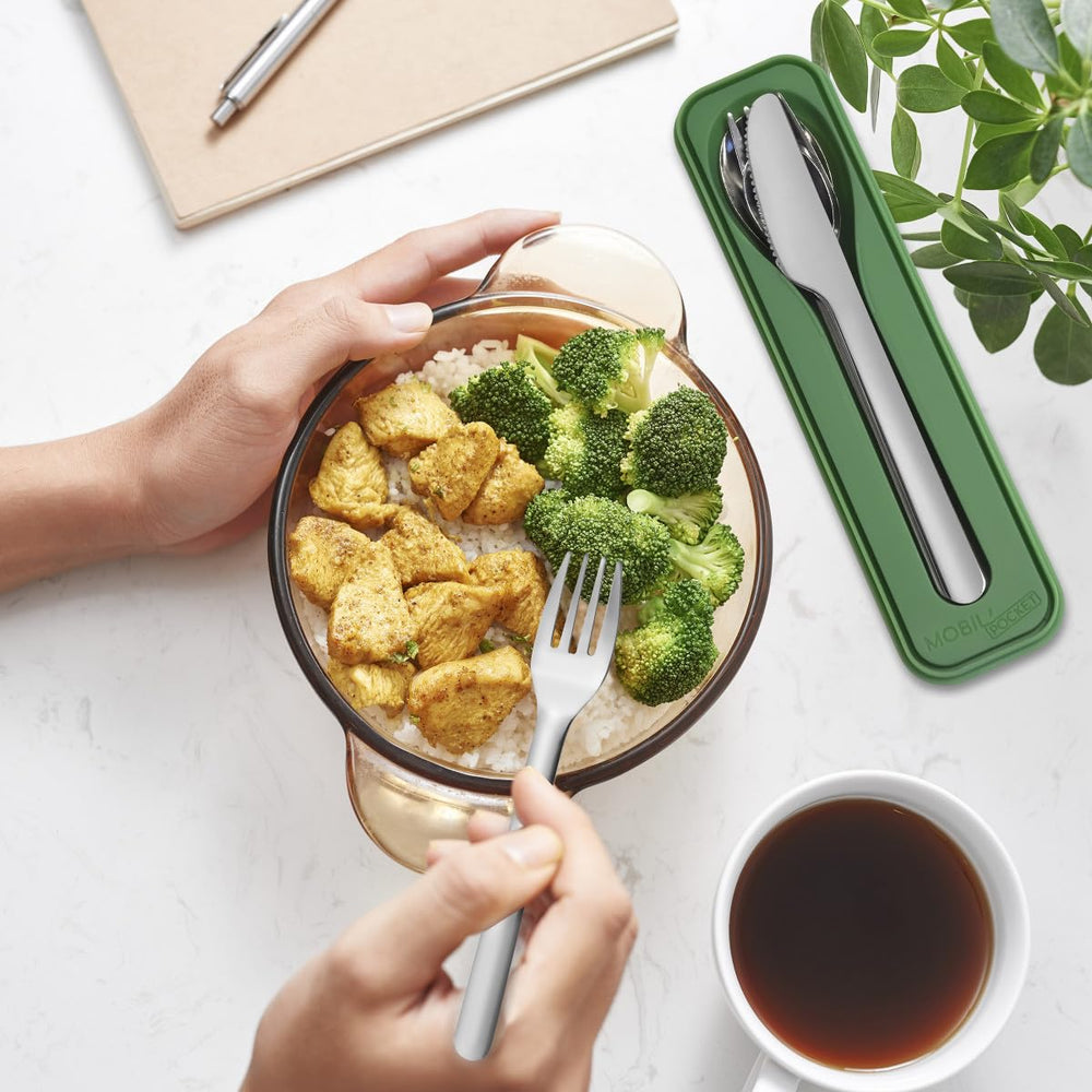 Amefa Mobil resealable carrier box keeps utensils secure for travel