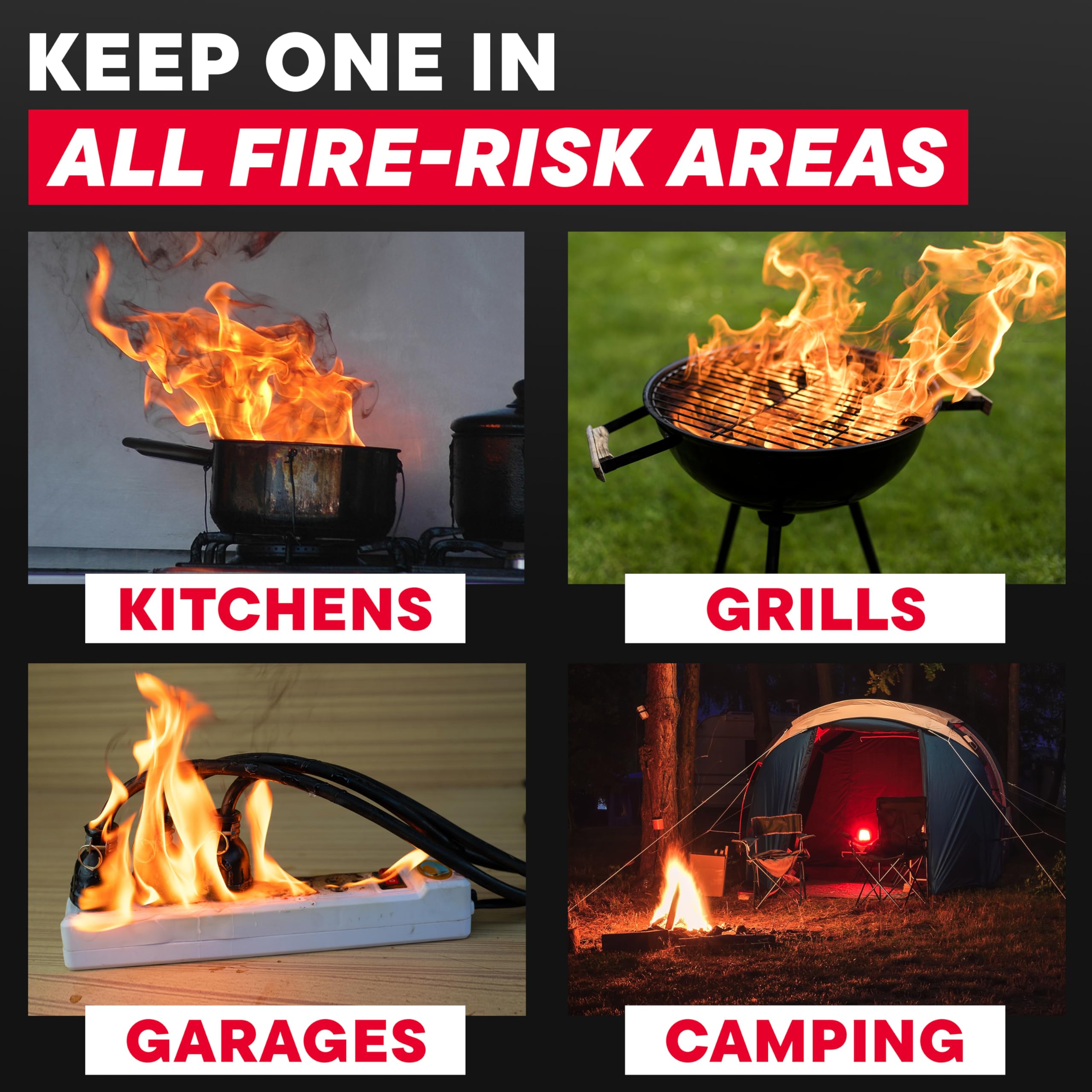 America Fire Blanket family-safe image conveys peace of mind during unexpected flare-ups
