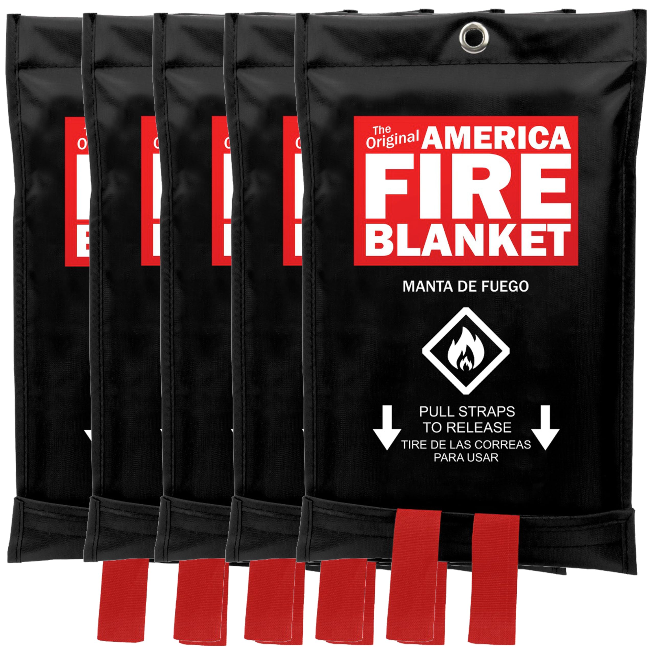 America Fire Blanket folded compact demonstrates quick access for kitchen and workshop safety