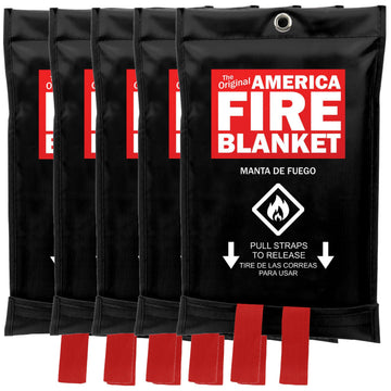 America Fire Blanket folded compact demonstrates quick access for kitchen and workshop safety