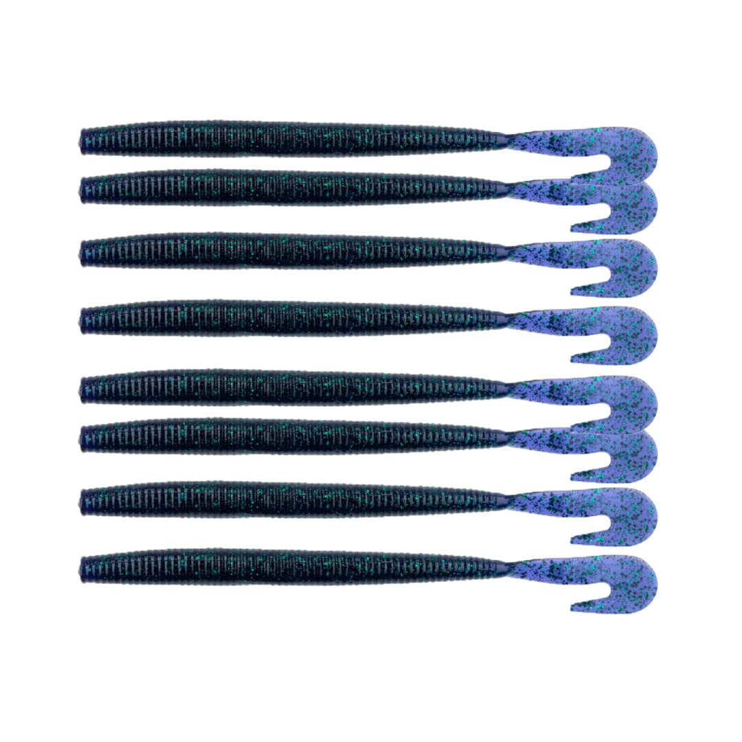 American Baitworks BaitFuel MegaBopper 7.7-inch worm shows mega vibration tail for grass beds.