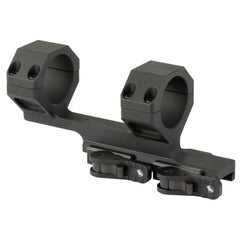 Close-up of AM DEF Delta scope mount highlighting 34mm tube fit and finish