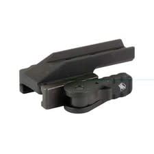 American Defense Manufacturing Medium Modular Base Mini ACOG Mount, top view, titanium lever for quick secure mounting.