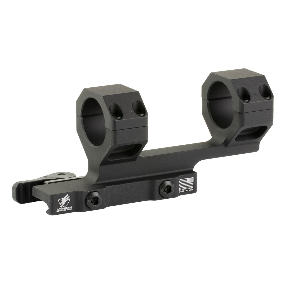 American Defense Mfg AM DEF Delta mount for 30mm scopes, stable aiming platform.