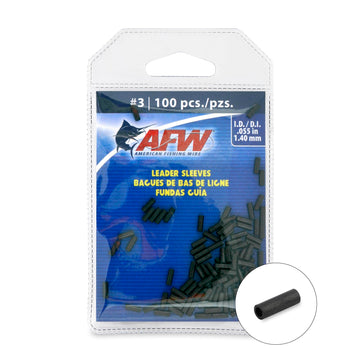 Crimp sleeve for fishing line black #3/.055 with monofilament compatibility