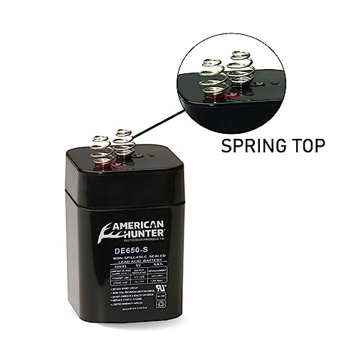 AMERICAN HUNTER 6V 5Ah HR battery non-spillable ideal for feeders, lanterns, and outdoor lights