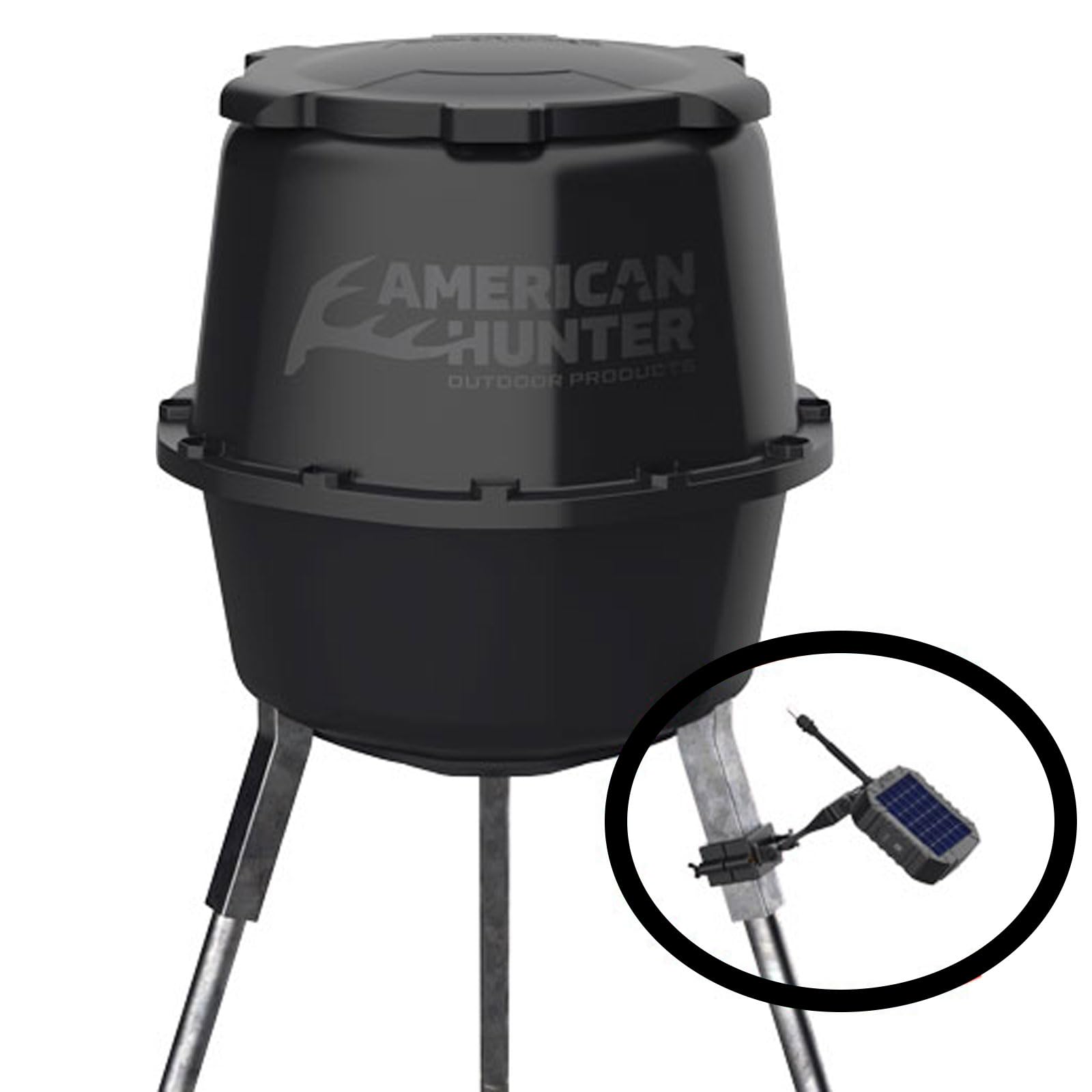 AMERICAN HUNTER 6V solar panel with watertight conduit for outdoor durability